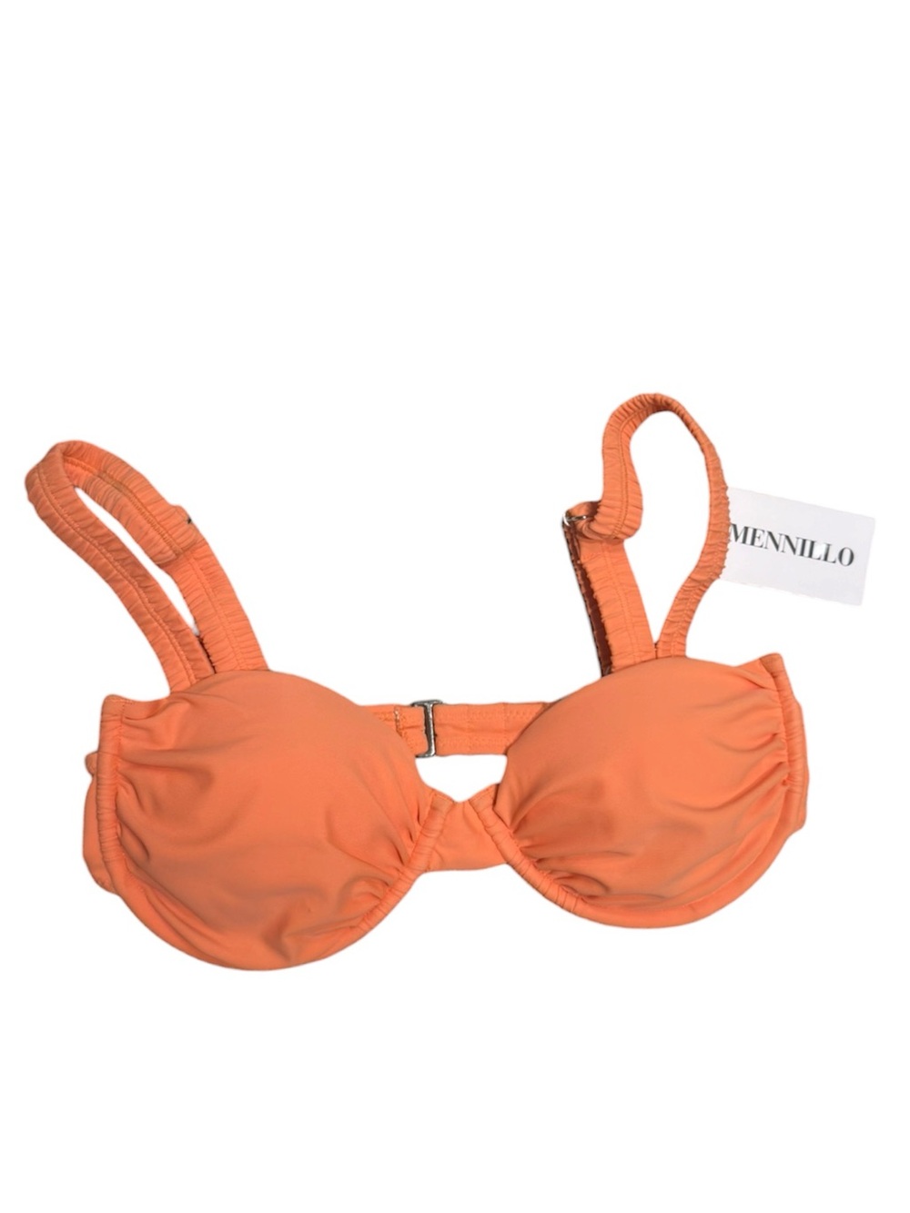 Mennillo Hailey Tangerine Matte Underwire Bikini Top Size Small NWT S